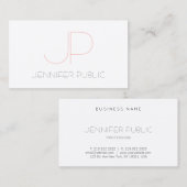 Carte De Visite Monogramme sophistiqué Design moderne Luxe (Devant / Derrière)