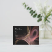 Carte De Visite MONOGRAMME SOURIS Vibrant noir rose rouge brun (Debout devant)