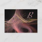 Carte De Visite MONOGRAMME SOURIS Vibrant noir rose rouge brun (Dos)