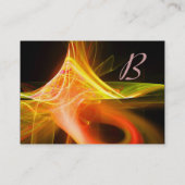 Carte De Visite MONOGRAMME SOURIS Vibrant noir rose rouge jaune (Dos)