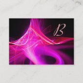 Carte De Visite MONOGRAMME SOURIS Vibrant noir rose rouge violet (Dos)