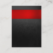 Carte De Visite Monogramme spécial moderne Black Grey Or Red Strig (Dos)