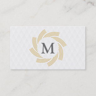 Carte De Visite Monogramme Spirale, Motif diamant