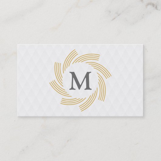 Carte De Visite Monogramme | Spirale, Motif diamant (Devant)