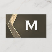 Carte De Visite Monogramme | Style géométrique industriel (Devant)