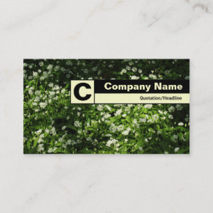 Carte De Visite Monogramme sur bordure - Ail sauvage