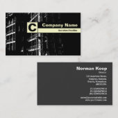 Carte De Visite Monogramme sur bordure - Construction HC (Devant / Derrière)