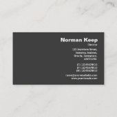 Carte De Visite Monogramme sur bordure - Construction HC (Dos)