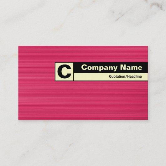 Carte De Visite Monogramme sur bordure - Crimson brossé (Devant)