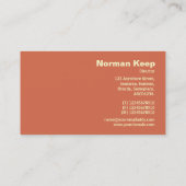 Carte De Visite Monogramme sur bordure - Fossiles en terre cuite (Dos)