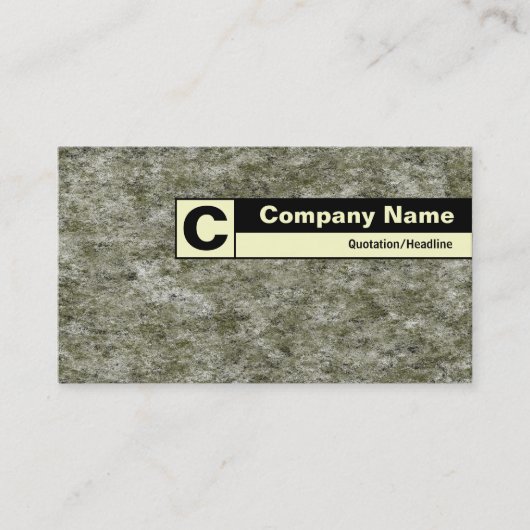 Carte De Visite Monogramme sur bordure - Granite numérique (Devant)