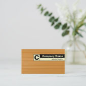 Carte De Visite Monogramme sur bordure - ocre brossé (Debout devant)