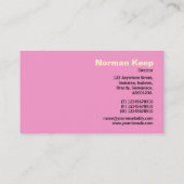 Carte De Visite Monogramme sur bordure - rose brossé (Dos)