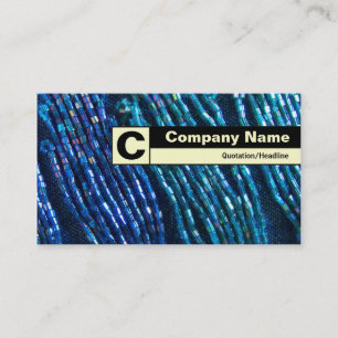 Carte De Visite Monogramme sur bordure - Tresses en perle