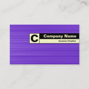 Carte De Visite Monogramme sur bordure - Violet brossé