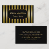 Carte De Visite Monogramme sur mesure de l'ornement des bandes d'o (Devant / Derrière)