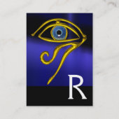 Carte De Visite MONOGRAMME TALISMAN BLEU jaune (Dos)