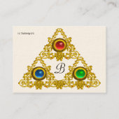 Carte De Visite MONOGRAMME TALISMAN ELFIQUE MAGIQUE, blanc (Dos)