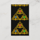 Carte De Visite MONOGRAMME TALISMAN ELFIQUE MAGIQUE, Noir (Dos)