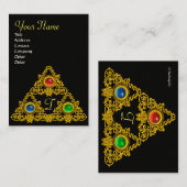 CARTE DE VISITE MONOGRAMME TALISMAN MAGIQUE ELFIQUE (Devant / Derrière)