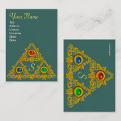 CARTE DE VISITE MONOGRAMME TALISMAN MAGIQUE ELFIQUE (Devant / Derrière)