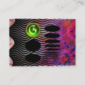 Carte De Visite MONOGRAMME TECHNO ABSTRAIT vert émeraude (Dos)