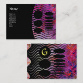 CARTE DE VISITE MONOGRAMME TECHNOLOGIQUE ABSTRAIT (Devant / Derrière)