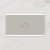 Carte De Visite Monogramme tendance Design Moderne Professionnel l (Dos)
