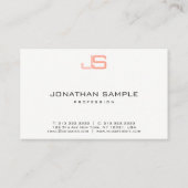 Carte De Visite Monogramme tendance moderne élégant Modèle personn (Dos)