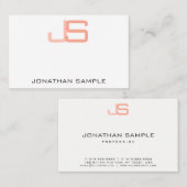 Carte De Visite Monogramme tendance moderne élégant Modèle personn (Devant / Derrière)