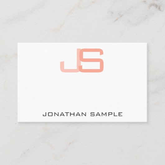 Carte De Visite Monogramme tendance moderne élégant Modèle personn (Devant)