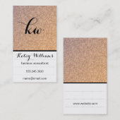 Carte De Visite Monogramme | Textile coloré (Devant / Derrière)