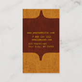 Carte De Visite Monogramme texturé à l'écran Vintage (Dos)