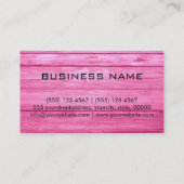 Carte De Visite Monogramme texturé en bois professionnel (Dos)