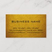 Carte De Visite Monogramme texturé en cuir d'ambre (Dos)