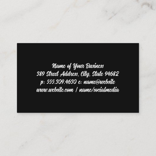 Carte De Visite Monogramme | Tissage (Dos)