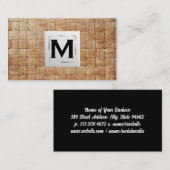 Carte De Visite Monogramme | Tissage (Devant / Derrière)