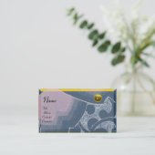 Carte De Visite MONOGRAMME TOPAZ, bleu noir jaune (Debout devant)