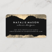 Carte De Visite Monogramme Tordu Glamor Grunge (Dos)