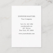 Carte De Visite monogramme, tout simplement, élégant, floral (Dos)