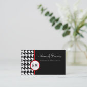 Carte De Visite Monogramme Trident noir (Debout devant)