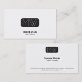 Carte De Visite Monogramme Type moderne (Devant / Derrière)