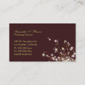 Carte De Visite Monogramme unique Dandelion Twilight (Dos)