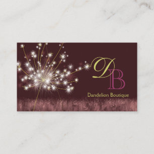 Carte De Visite Monogramme unique Dandelion Twilight