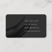 Carte De Visite Monogramme Verre de vin brossé artistique (Dos)