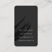 Carte De Visite Monogramme Verre de vin brossé artistique (Dos)