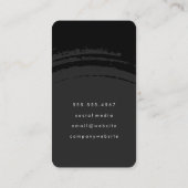 Carte De Visite Monogramme Verre de vin brossé artistique (Dos)