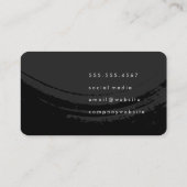 Carte De Visite Monogramme Verre de vin brossé artistique (Dos)