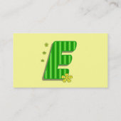 Carte De Visite monogramme vert d'E (Dos)