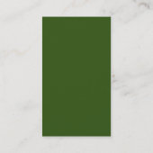 Carte De Visite Monogramme vert gris simple professionnel élégant (Dos)
